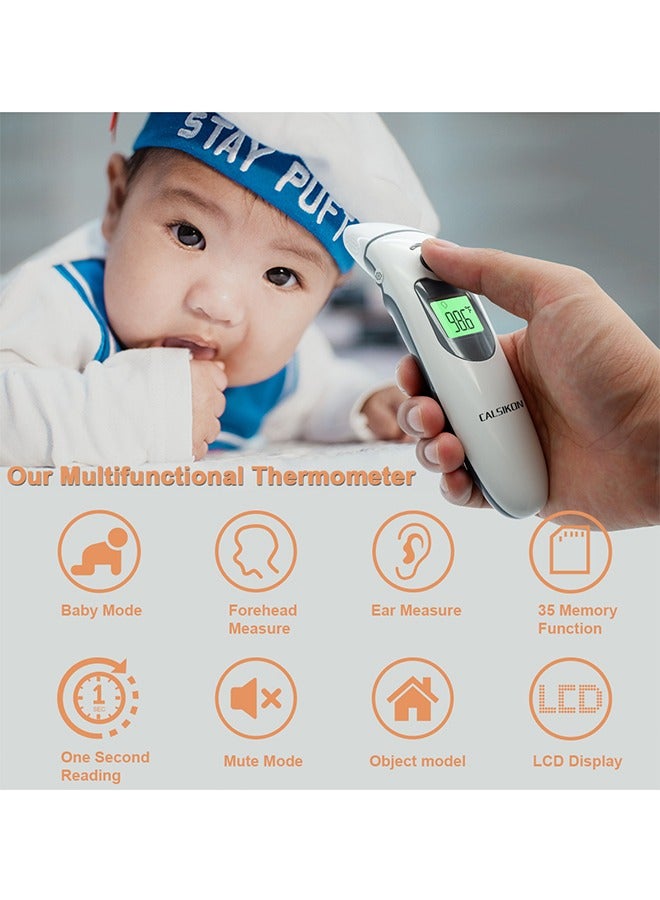 Thermometer, Touchless Digital Infrared Thermometer for Fever, Ear and Forehead Thermometer for Adults and Kids, with LCD Screen, Memory Recall, Fever Alarm - Image 4